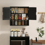 Bathroom Cabinet Wall Storage Shelves 60 X 20 X 60 Cm | Black