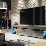 Nova Tv Unit 200cm With Led Lights | Dark Grey
