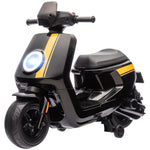 6v Kids Electric Motorbike With Headlight And Music | Black