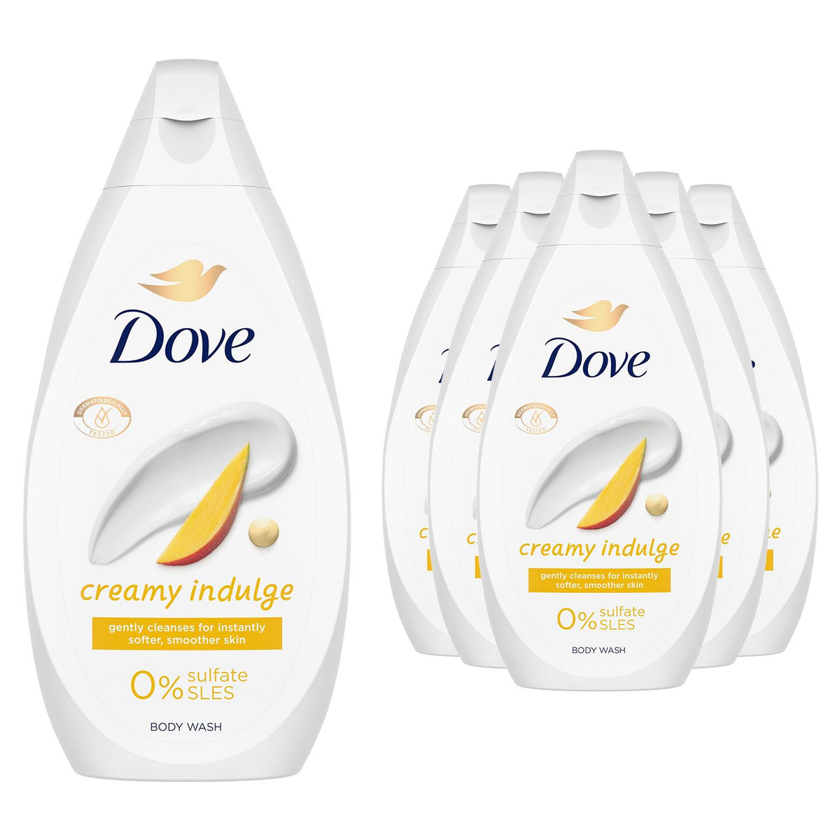 Body Wash Creamy Indulge Moisturising Shower Gel 450ml | Set of 6