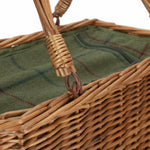 Green Tweed Rectangular Cooler Wicker Basket
