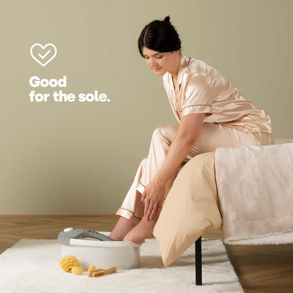 Foot Spa With Massage Rollers - Grey