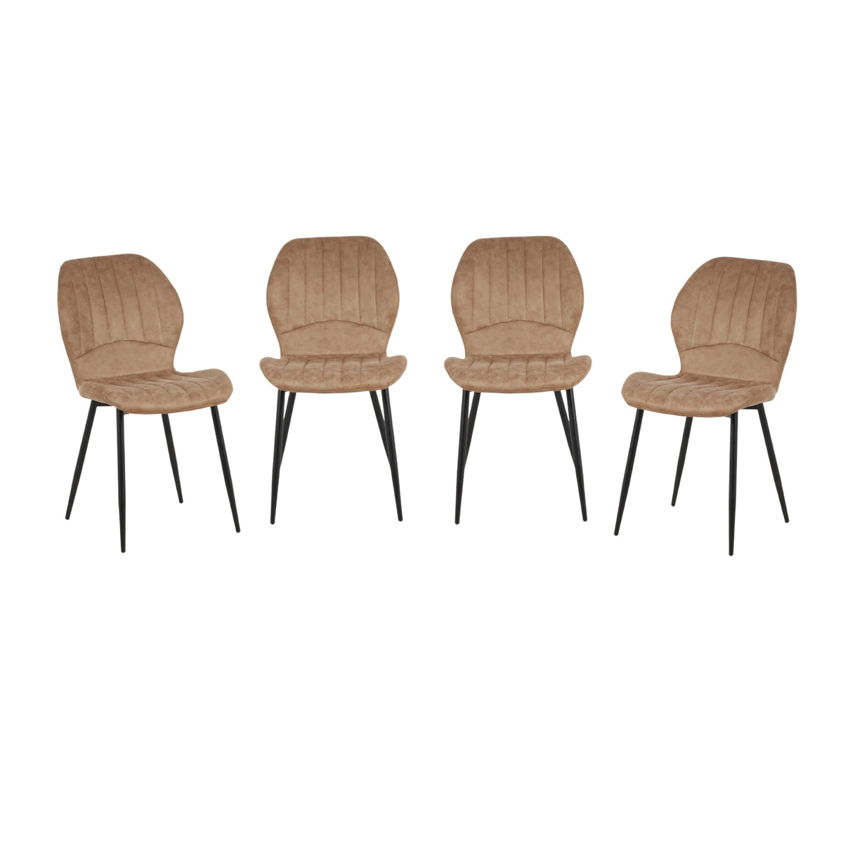 Indoor & Outdoor Living Kayci Round Oak Dining Table With 4 Jaydn Chairs