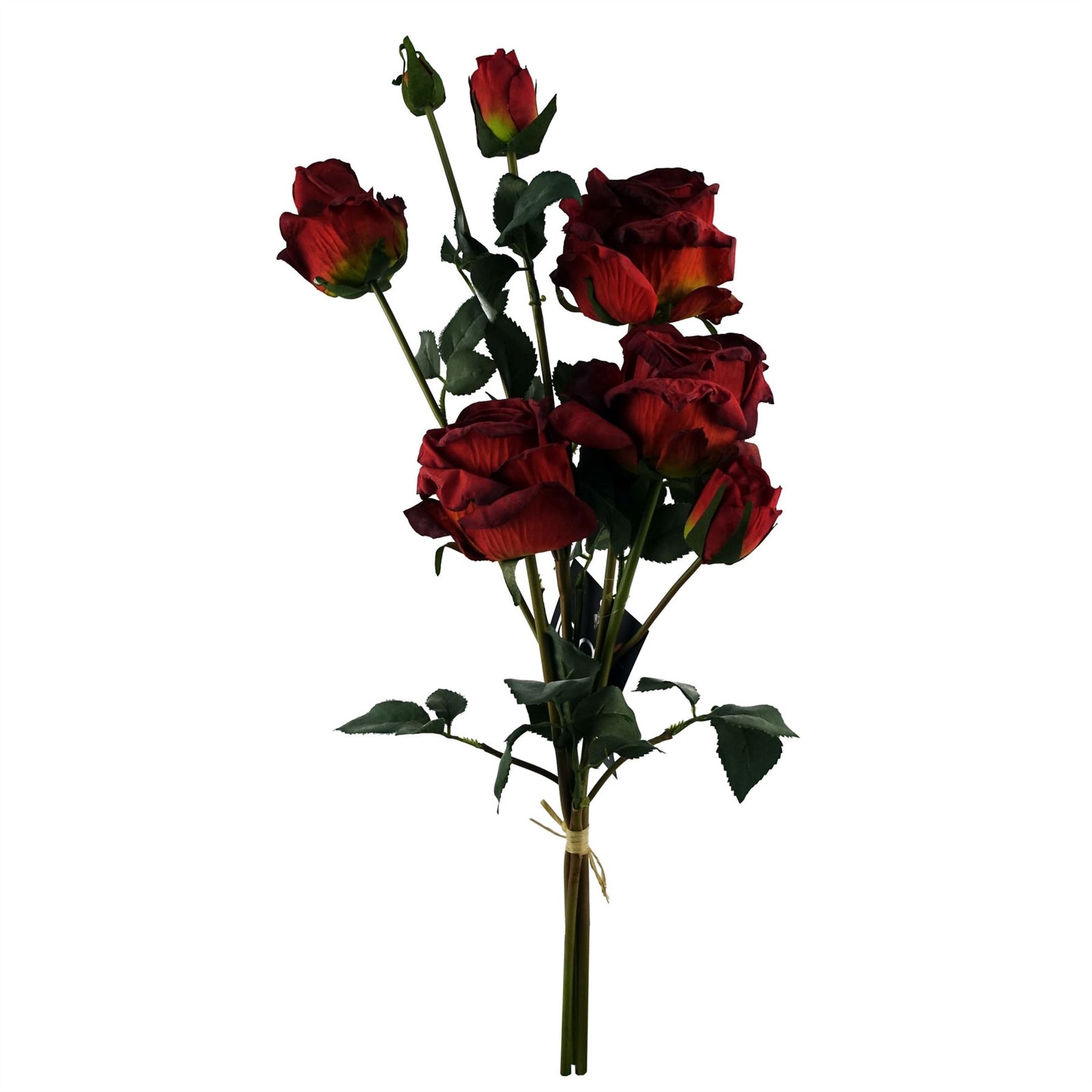 6 X 60cm Red Rose Artificial Flower Sprays 24 Flowers 18 Buds