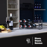 Modular Wine Rack Set Of 2 - Matte Black