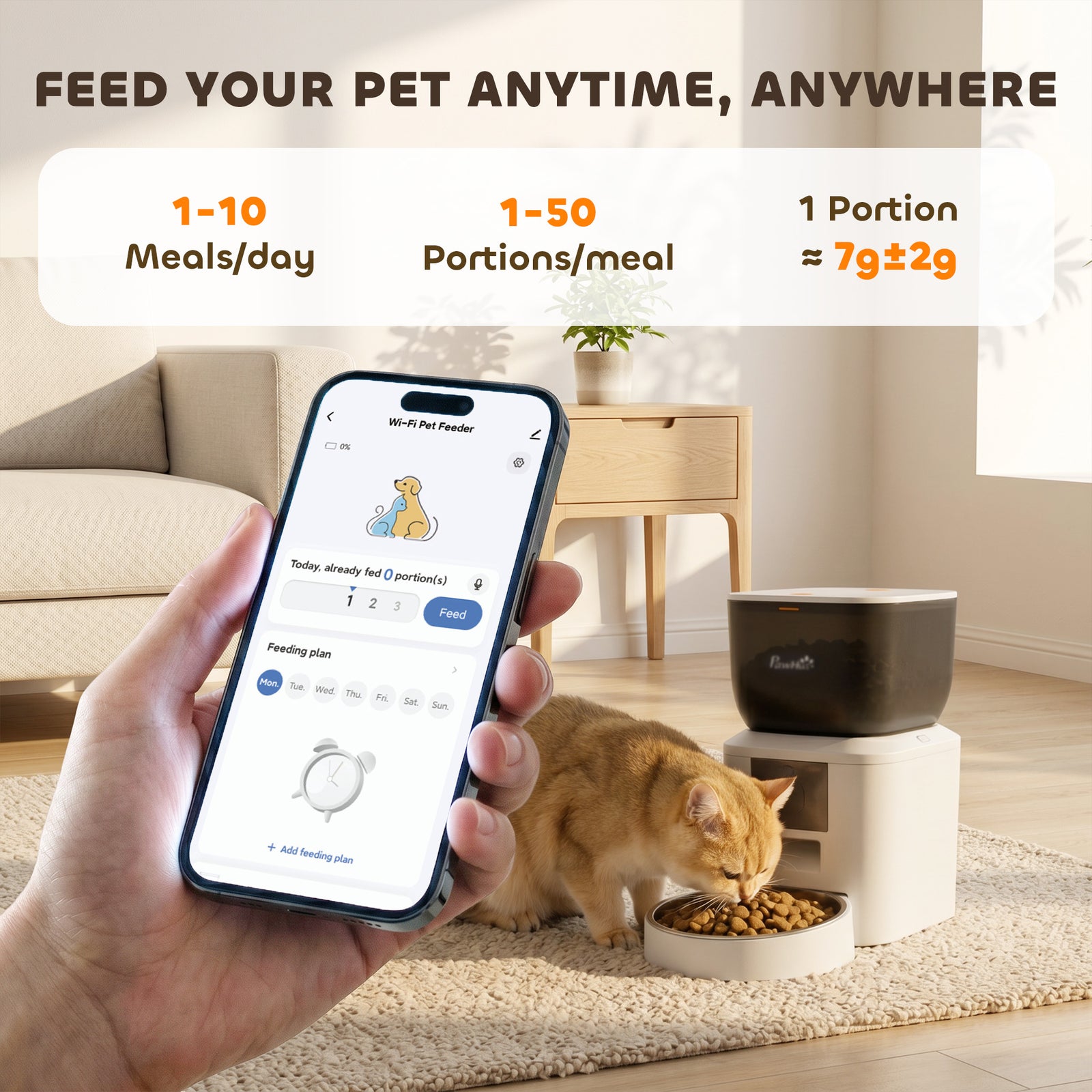 PawHut Automatic 4l Cat Feeder With Camera, 2.4g Wifi, Smart App Control