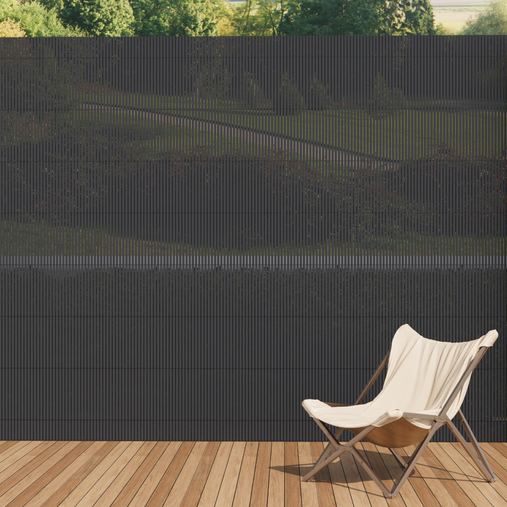 Pvc Privacy Fence Screen For Balcony & Garden, Sun-blocking Outdoor Fence Panel, 3m L X 1/1.2/1.5/1.8/2m W Privacy Screen | XXL | Dark Gray