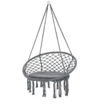 Portablecotton-polyester Blend Macrame Hanging Rope Chair