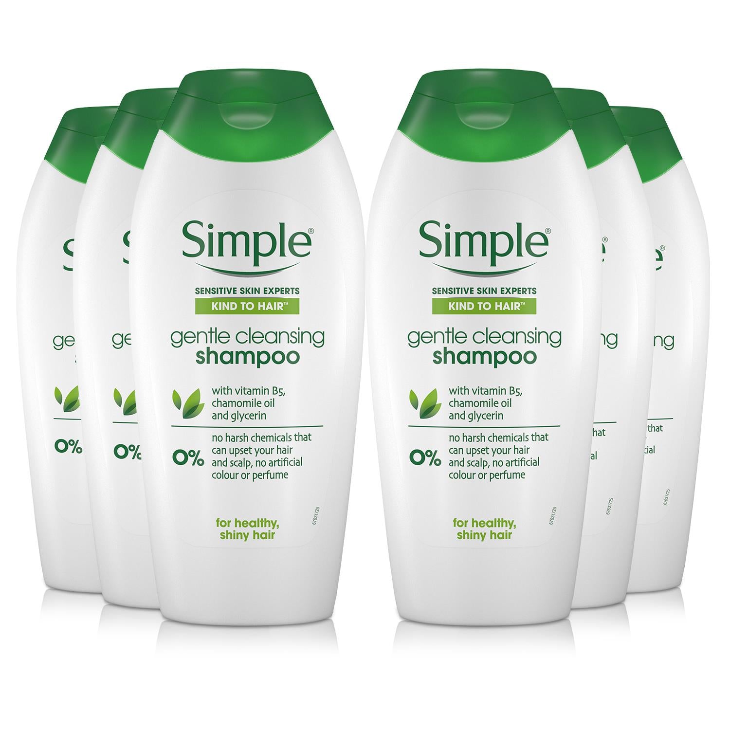 6 X 400ml Kind To Hair Gentle Care Shampoo With Vitamin B5 | Set-of-6 | White