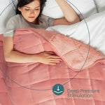 Weighted Super soft Sherpa fleece lining Blanket - Pink | King | Pink
