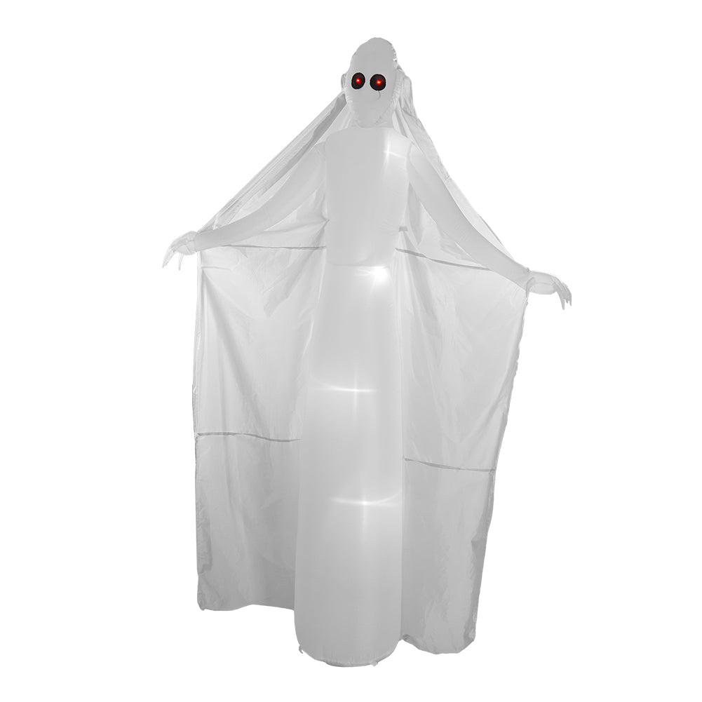 Tall Ghost Bribe With Red Eyes Inflatable For Halloween