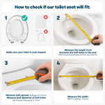 Livivo Soft Close Toilet Seat - Oval White With Quick Release Button For Easy Cleaning