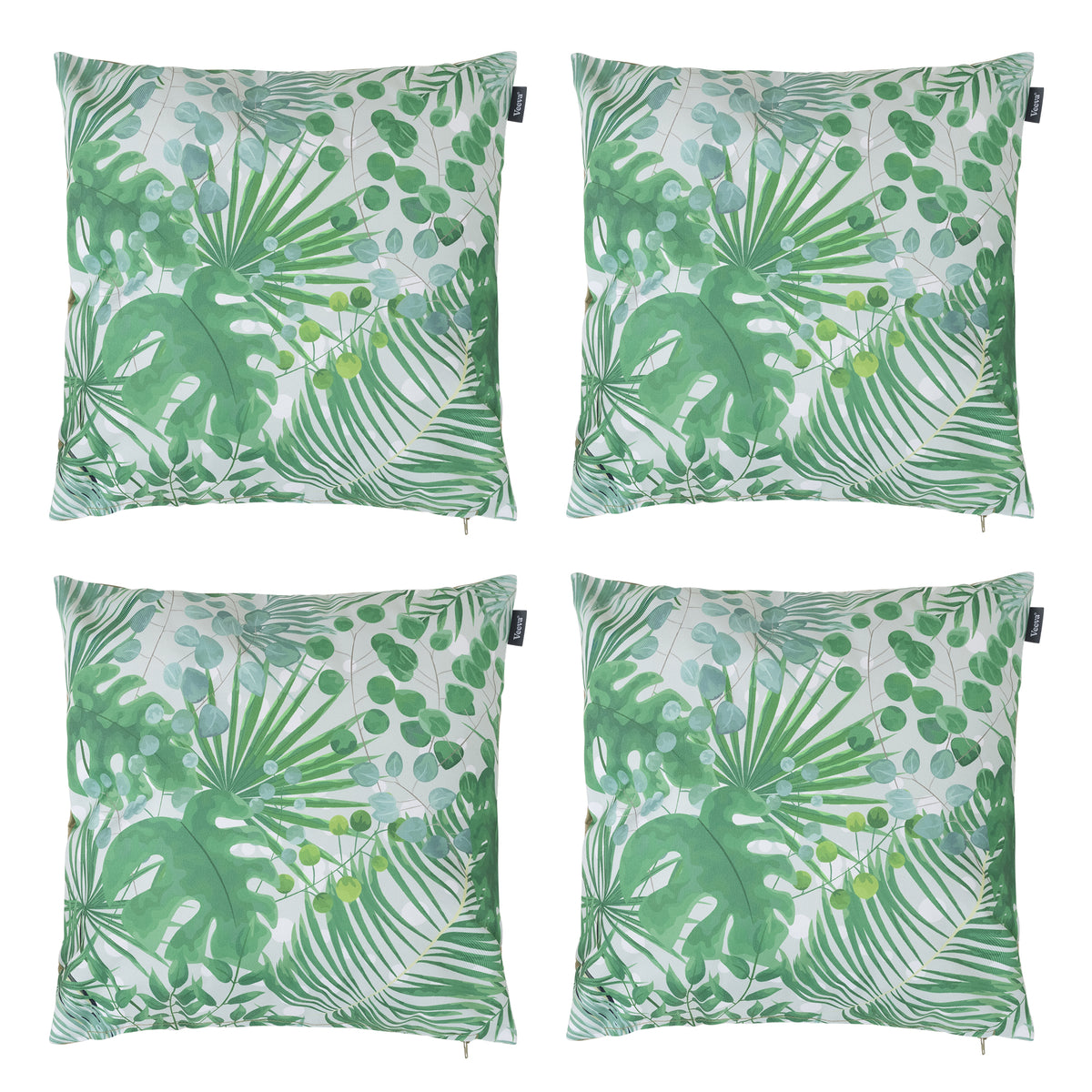 Tropical Indoor Outdoor Cushion Set Of 4 Water Resistant Cushions