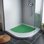 Reversible Shower Mat In Dual-colour- Quadrant Shower | 60cm x 60cm | Blue & Green