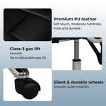 Executive Office Chair Heavy Duty Wide Spring Cushion Recliner Footrest 150kg | Black