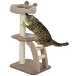 88cm Cat Tee For Indoor Cats, Cat Tower With Scratching Post, Brown