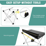Dyzi Folding Aluminium Camping Table 35cm Portable Black