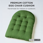 Luxury Garden Round Egg Chair Swing Cushion, 80 X 120 Cm | One Size | Green