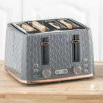 Toaster With 4 Slot, 7 Browning Levels, 1600w  Honeycomb | One Size