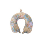 World Map Memory Foam Travel Pillow | One Size | Brown