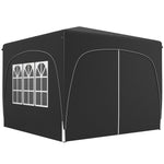 3x3m Pop Up Gazebo With Sides, Bag, Upf50+ | Black