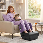 HOMCOM 2 In 1 Foot Massager Machine & Ottoman With Heat
