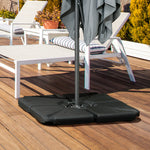 Outsunny Extending Garden Table for 4-8, Aluminium Outdoor Table, Dark Grey