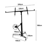 16ft Rolling Drywall Lifter Panel Hoist Jack Tool | Black