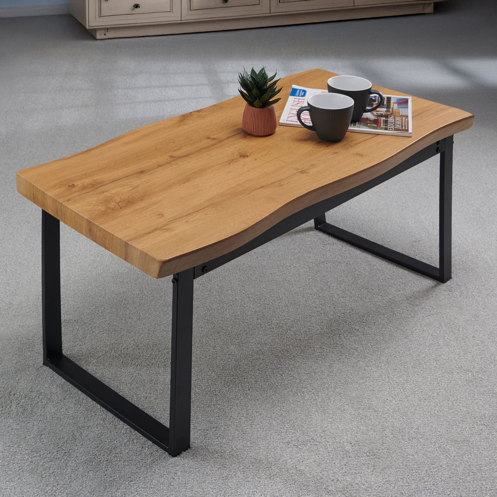 Live Edge Wide Coffee Table