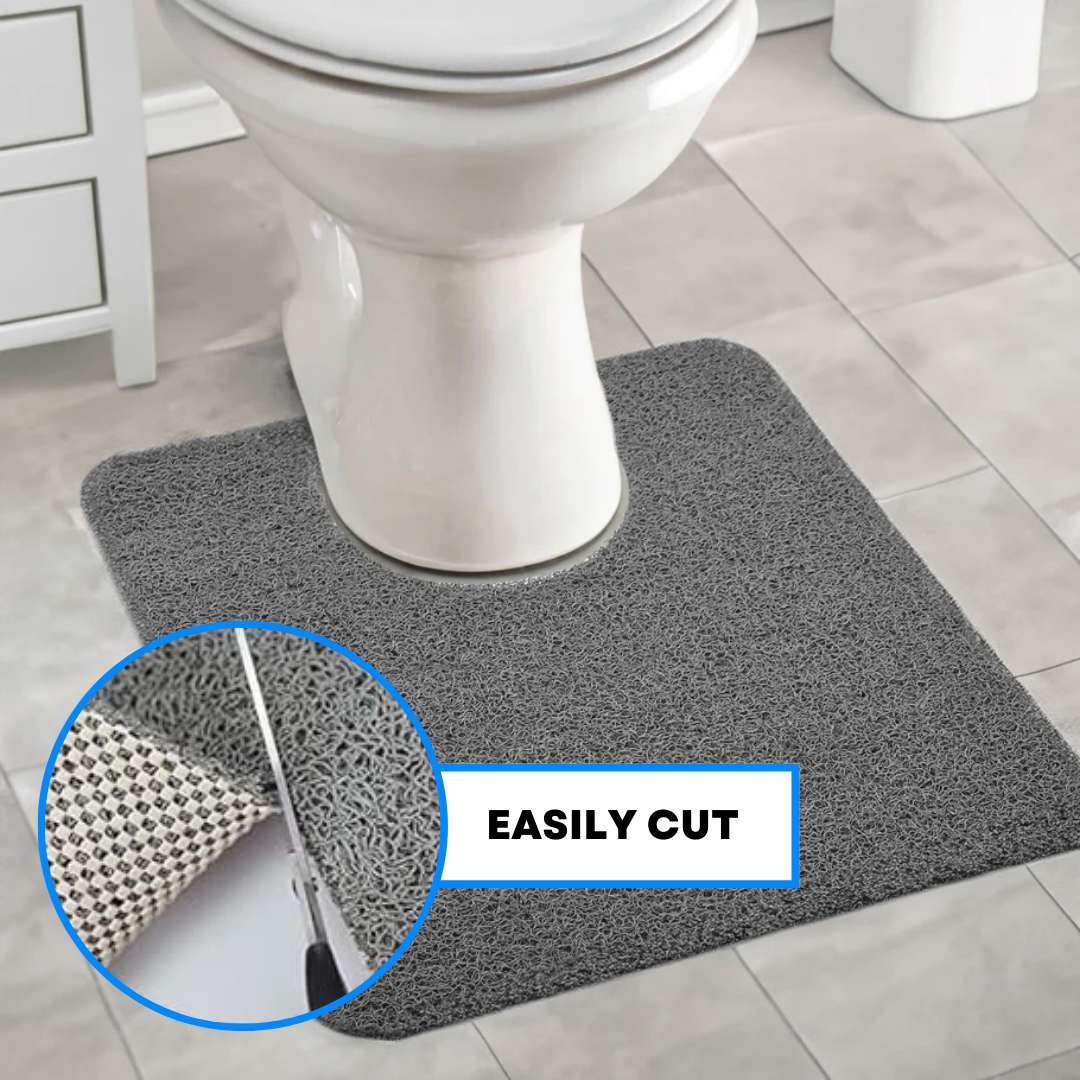 Spaghetti Anti Slip Shower/bath Mat - Heart Embossed | 100cm x 40cm | Grey