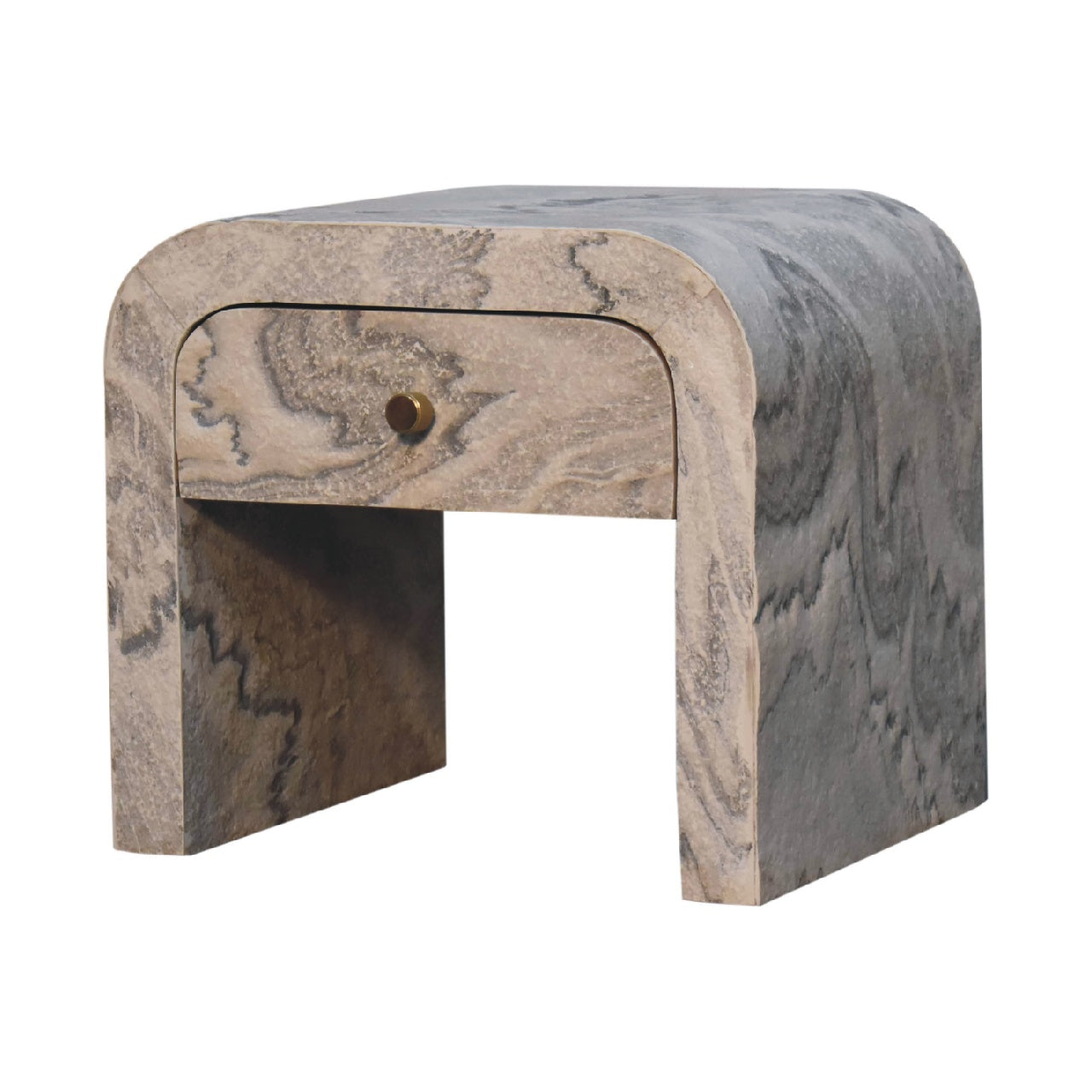 Solid Wood Nouveau Bedside