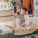 Wooden Paragon Pirate Ship Playset