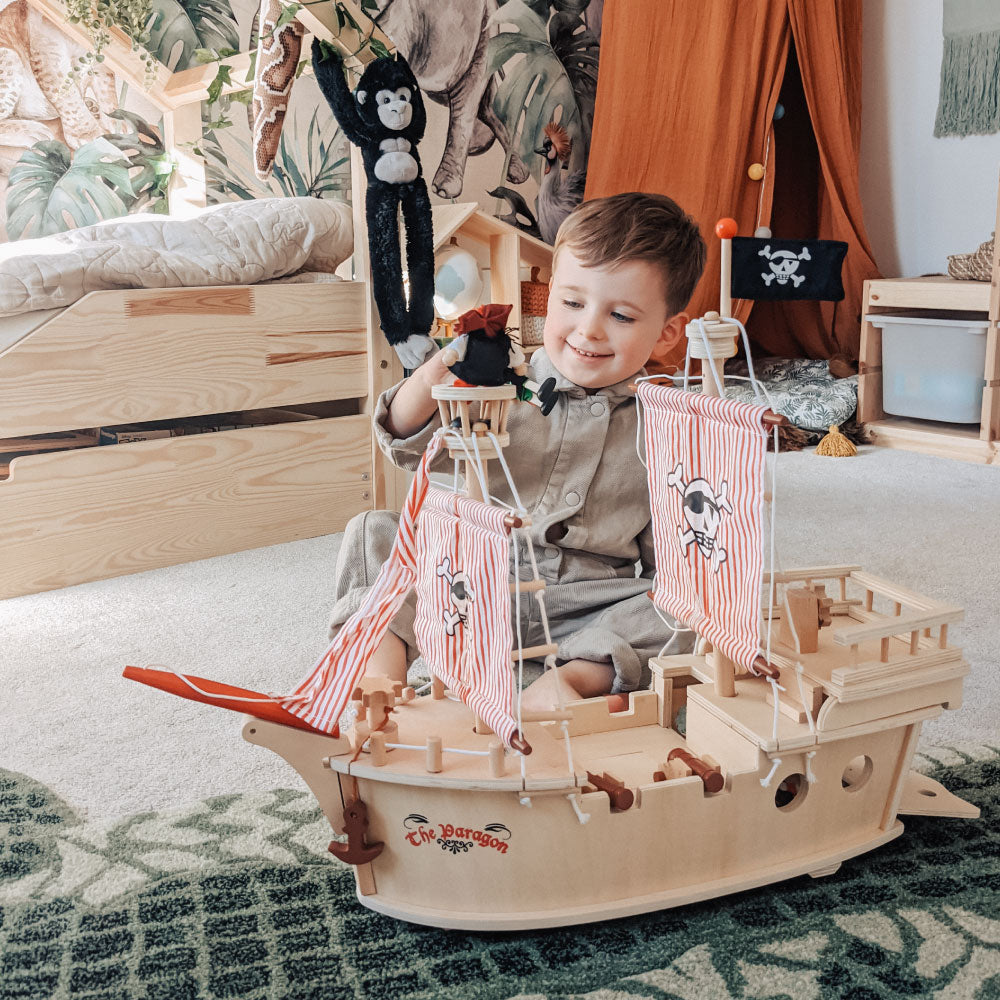 Wooden Paragon Pirate Ship Playset