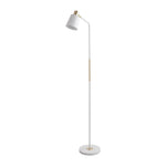 Modern Minimalist Floor Lamp With Adjustable Shade, Gold Accents，sleek Iron Design For Study | White