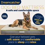 Grey Small To Xxl Dog Beds Orthopaedic Extra Large Flat Crate Pet Mattress, Removable Washable Cover | 137cm | Grey