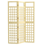 3-panel Wooden Garden Privacy Screen Wood Finish