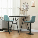 Bar Stools Set Of 2, Modern Armless Bar Chairs | Blue