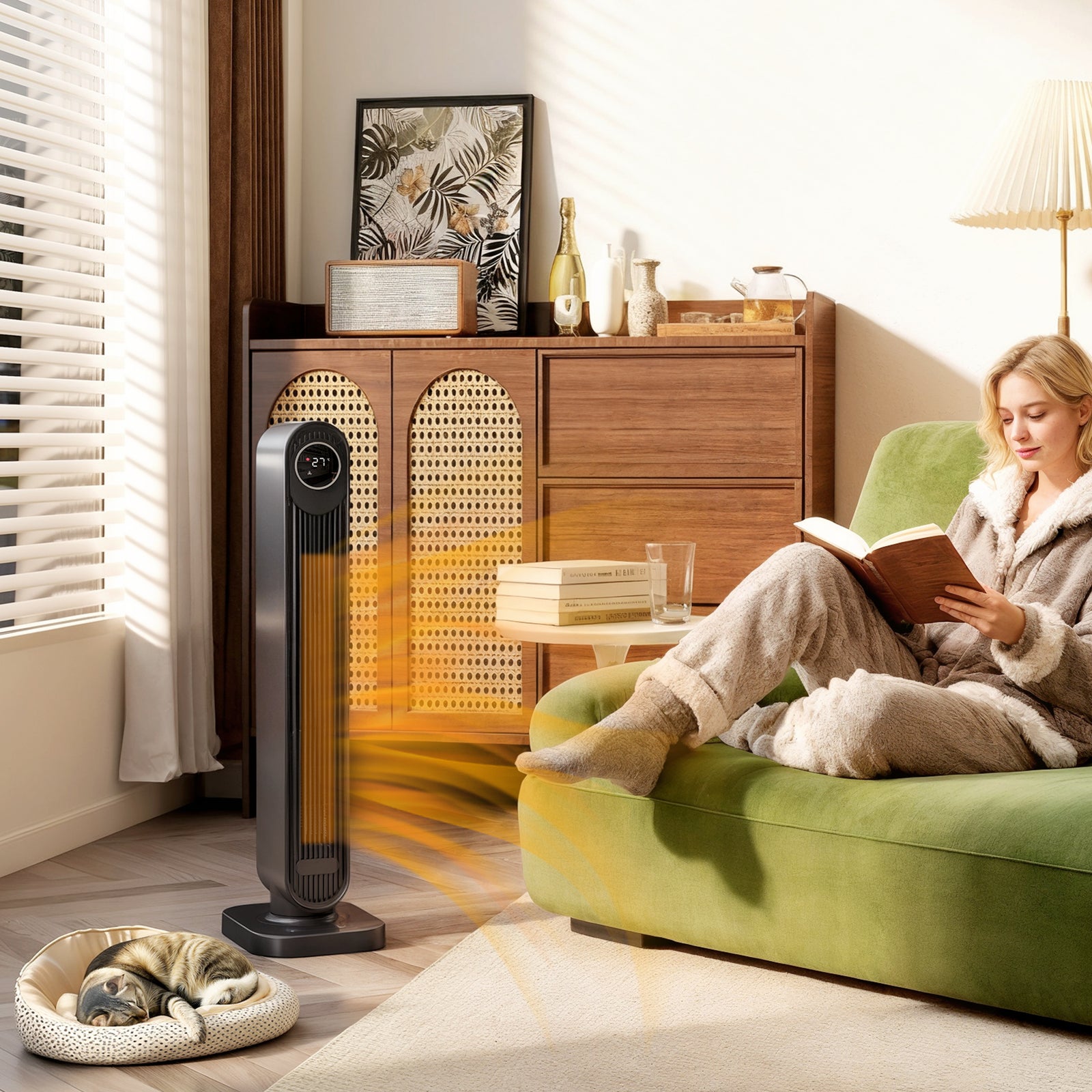Ceramic Electric Heater, 2000w Fan Space Heater | Black
