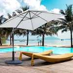 Garden Parasol Base, Round Resin Sun Umbrella Base | 14kg | Bronze