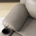 Recliner Armchair W/ Cup Holder For Living Room | One Size | Brown