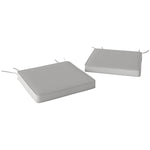 Outsunny Light Grey Square Chair Cushions