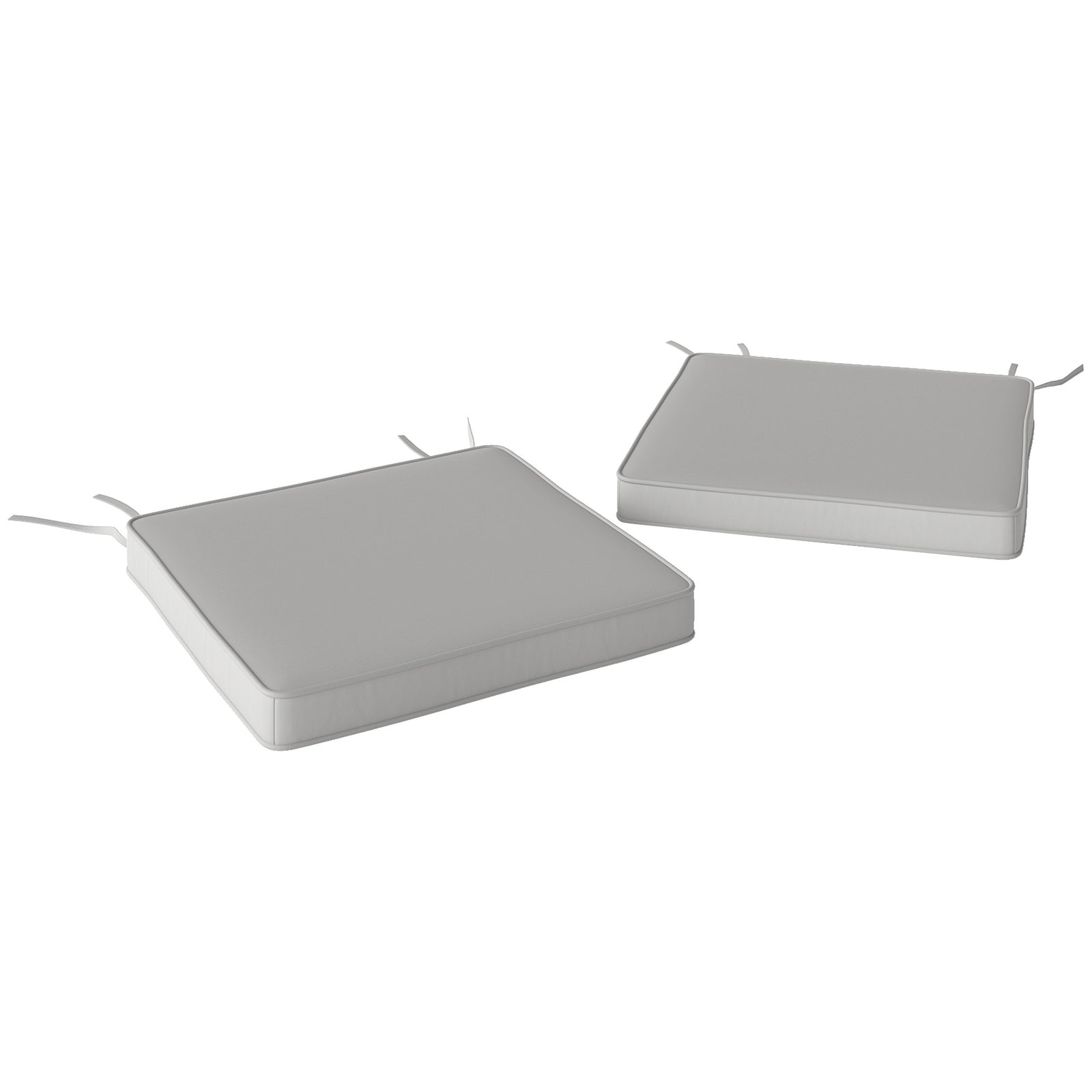 Outsunny Light Grey Square Chair Cushions