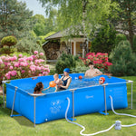 Steel Frame Pool With Filter Pump, Reinforced Sidewalls | Blue