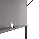 2.95m X 2.95m Steel Retractable Pergola With Flat Dark Grey Canopy Outdoor Sun Shelter For Garden Or Backyard