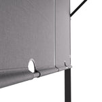 2.95m X 2.95m Steel Retractable Pergola With Flat Dark Grey Canopy Outdoor Sun Shelter For Garden Or Backyard | One Size