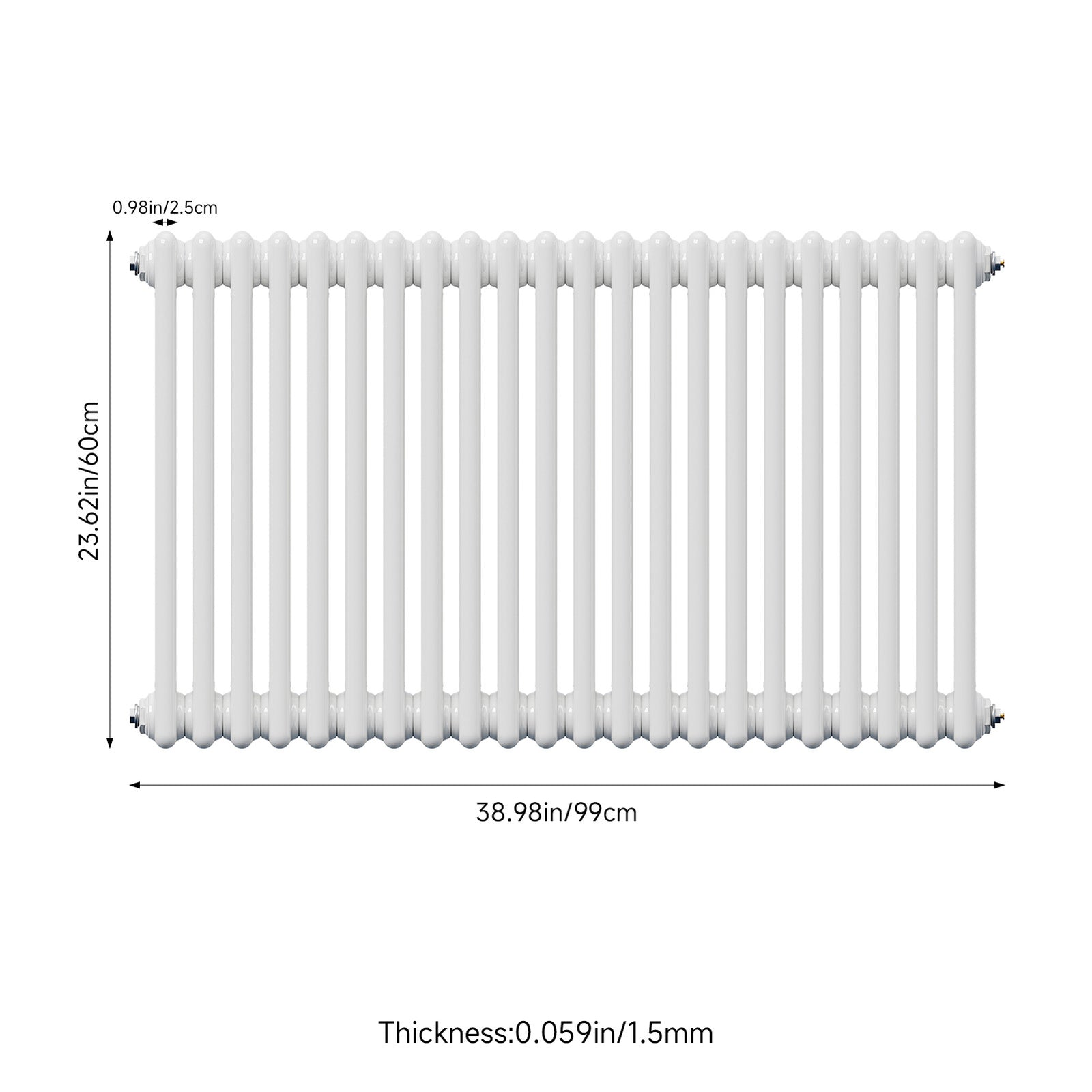 6155 Btu Horizontal 3 Column Radiator