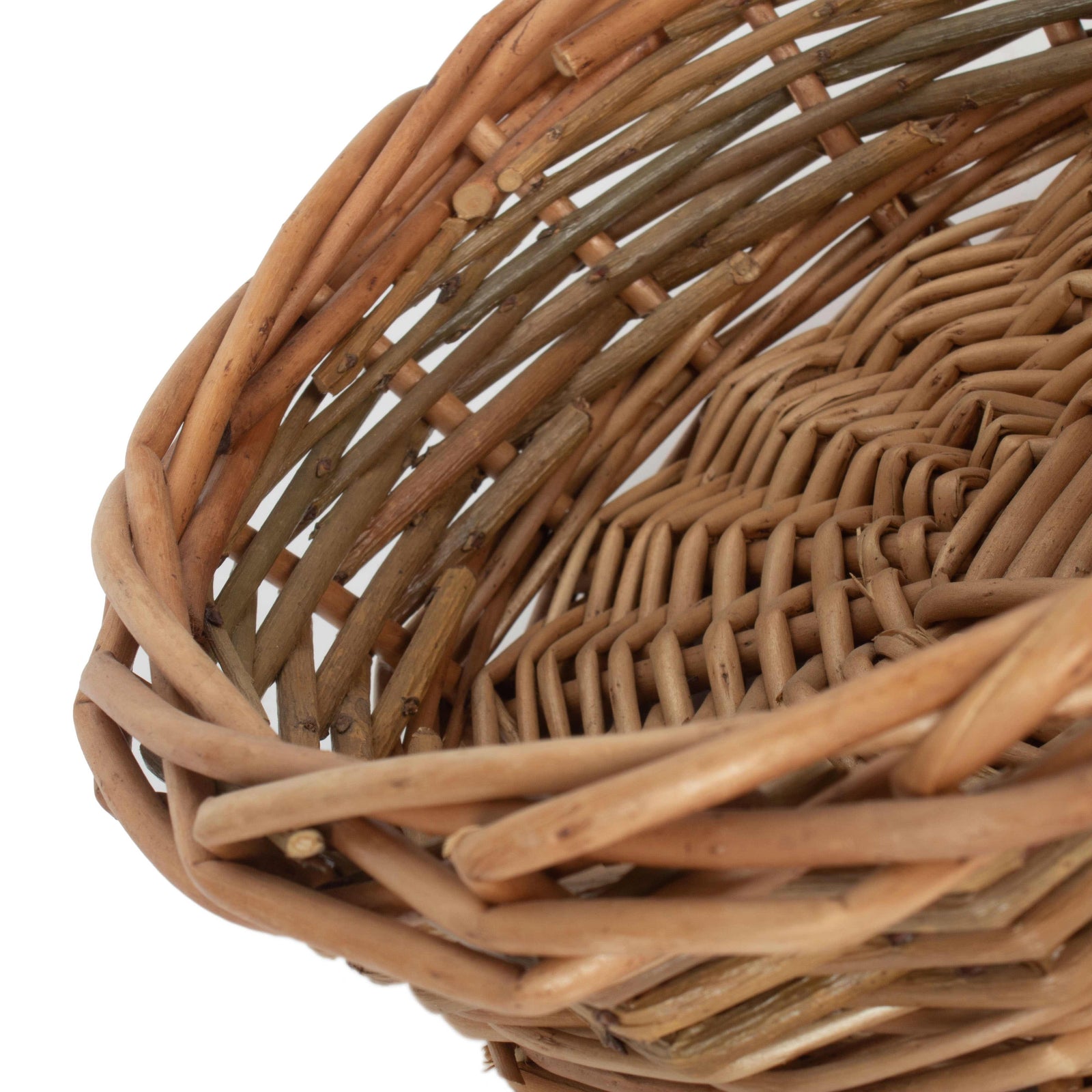 Wicker Unpeeled Willow Round Tray | Small | Brown