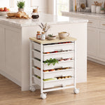 HOMCOM 6-tier Storage Trolley On Wheels With 5 Pull-out Drawers