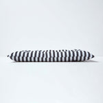 Striped Seat Pad With Straps 100% Cotton, 40 X 40 Cm | Set of 4 | Black & White