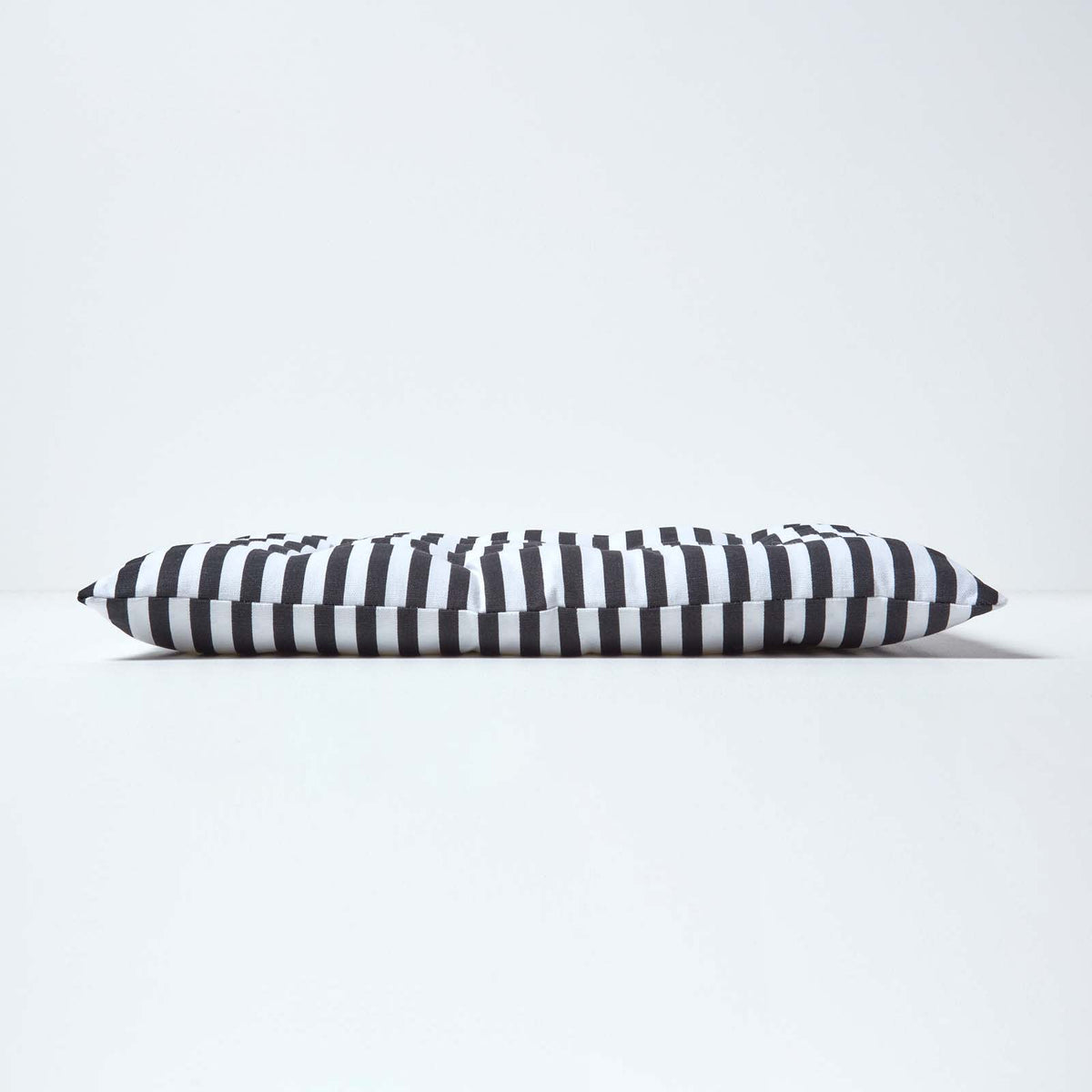 Striped Seat Pad With Straps 100% Cotton, 40 X 40 Cm | Set of 4 | Black & White